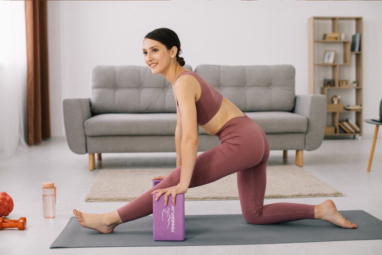 Блок для йоги PowerPlay 4006 Yoga Brick Фіолетовий