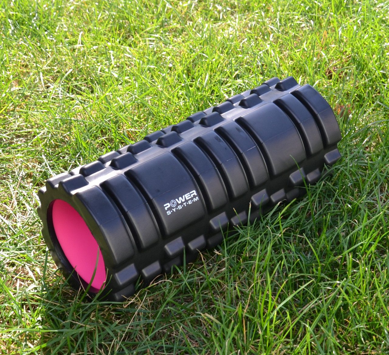 Масажний ролик (роллер) Power System PS-4050 Fitness Foam Roller Black/Pink (33×15см.)