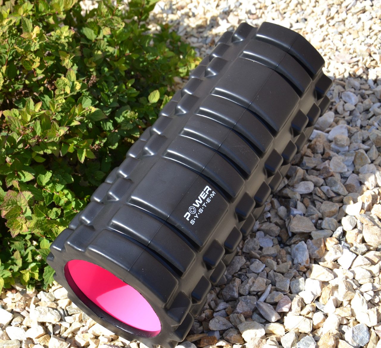 Масажний ролик (роллер) Power System PS-4050 Fitness Foam Roller Black/Pink (33×15см.)