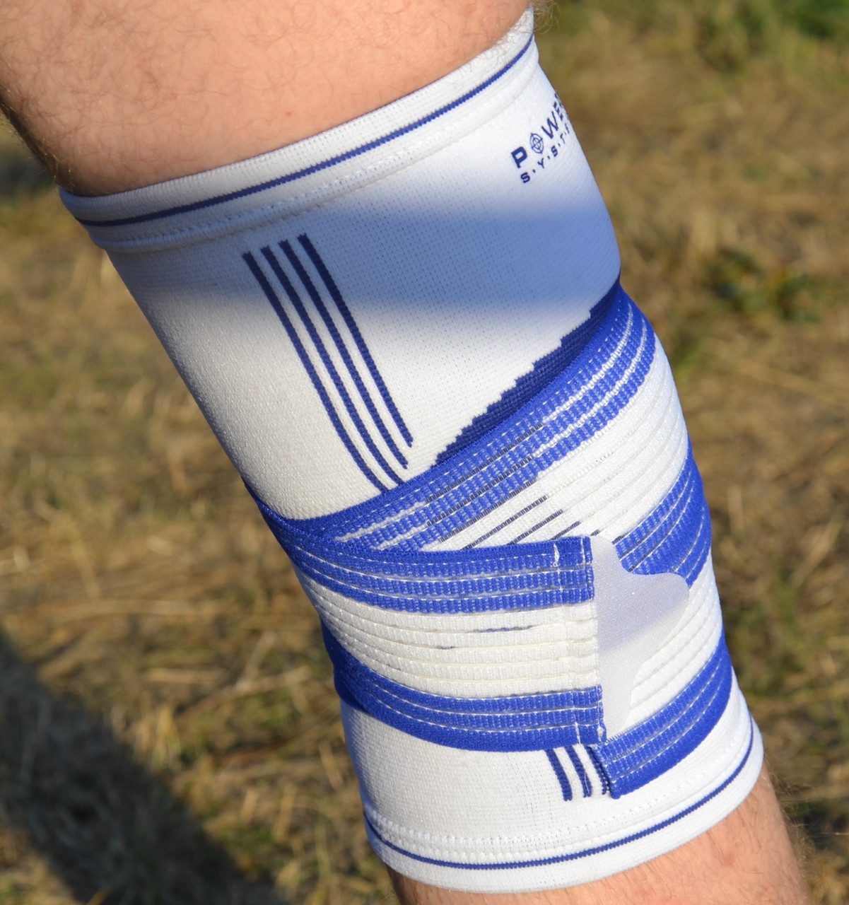 Наколінник Power System PS-6008 Knee Support Pro Blue/White (1шт.) L/XL