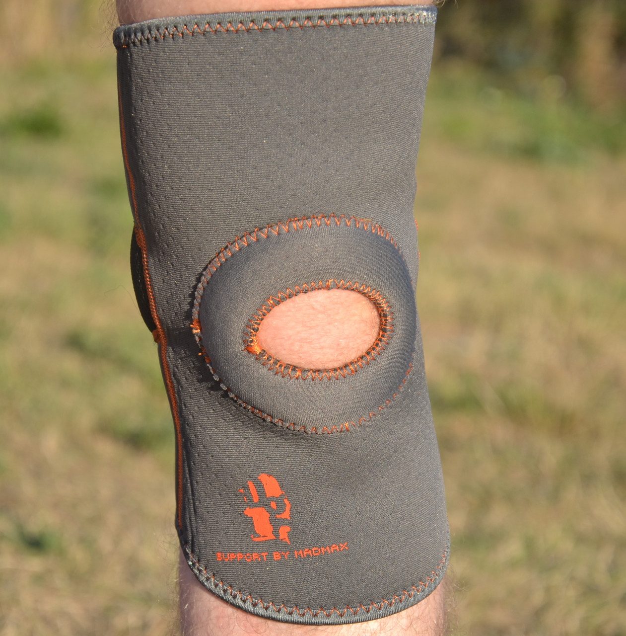Наколінник MadMax MFA-297 Knee Support with Patella Stabilizer Dark Grey/Orange L