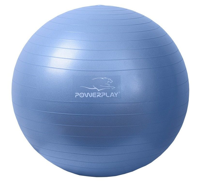М’яч для фітнесу (фітбол) PowerPlay 4001 Ø65 cm Gymball Синій + помпа
