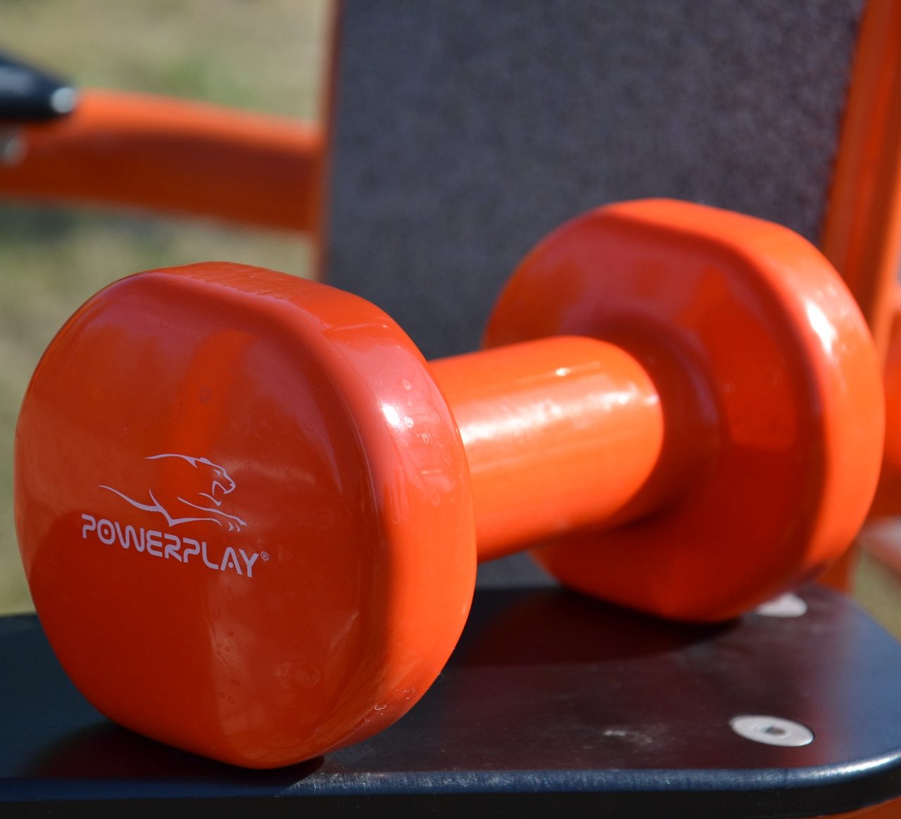 Гантелі вінілові PowerPlay 4125 Achilles 2*1 кг. Помаранчеві (пара – 2шт.)