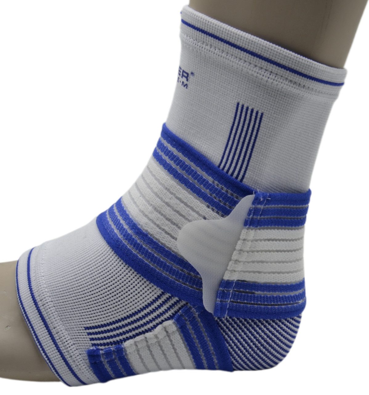 Бандаж на гомілкостоп Power System PS-6009 Ankle Support Pro Blue/White (1шт.) L/XL