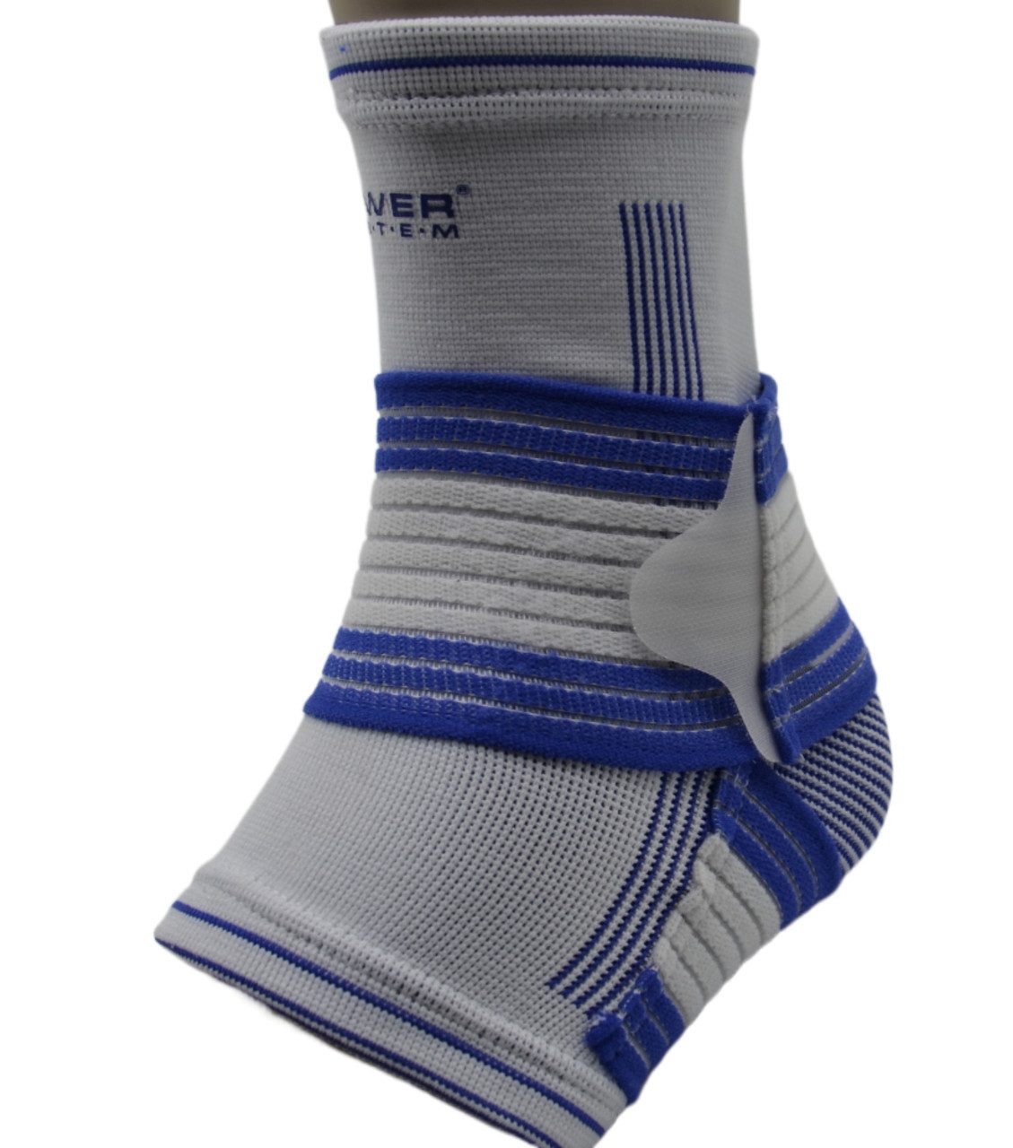 Бандажі на гомілкостоп Power System PS-6009 Ankle Support Pro Blue/White (1шт.) S/M