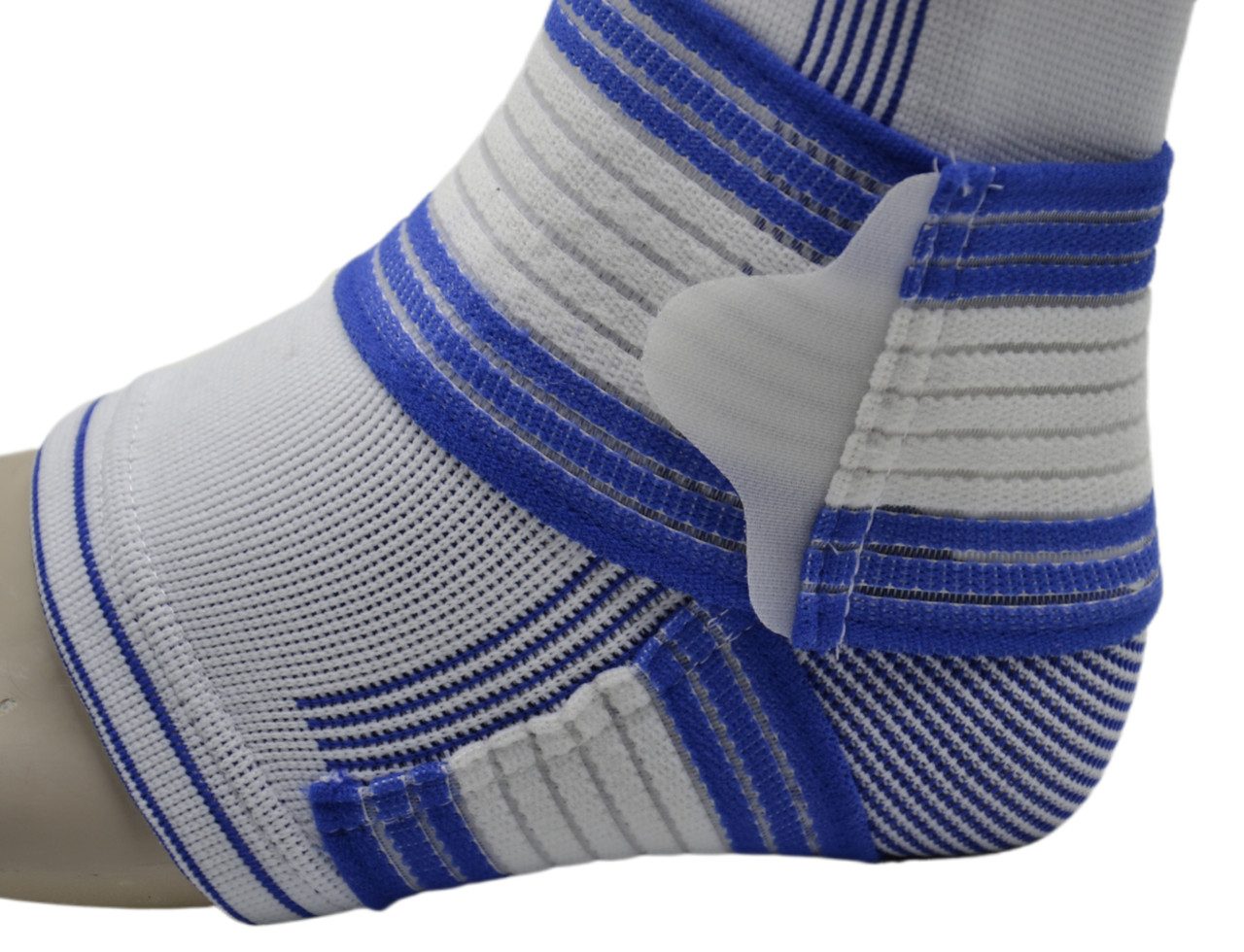 Бандажі на гомілкостоп Power System PS-6009 Ankle Support Pro Blue/White (1шт.) S/M
