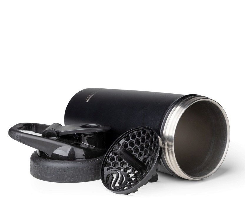 Шейкер спортивний SmartShake металевий Insulated Steel 750ml Black