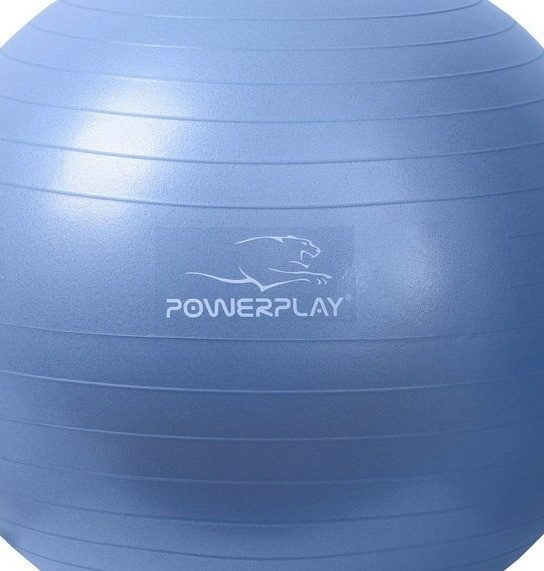 М’яч для фітнесу (фітбол) PowerPlay 4001 Ø65 cm Gymball Синій + помпа