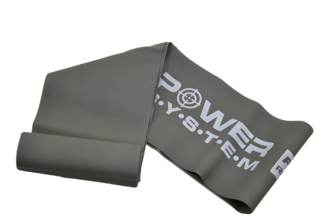Стрічка-еспандер для спорту та реабілітації Power System PS-4123 Flat Stretch Band Level 3 Black (12-15кг.)