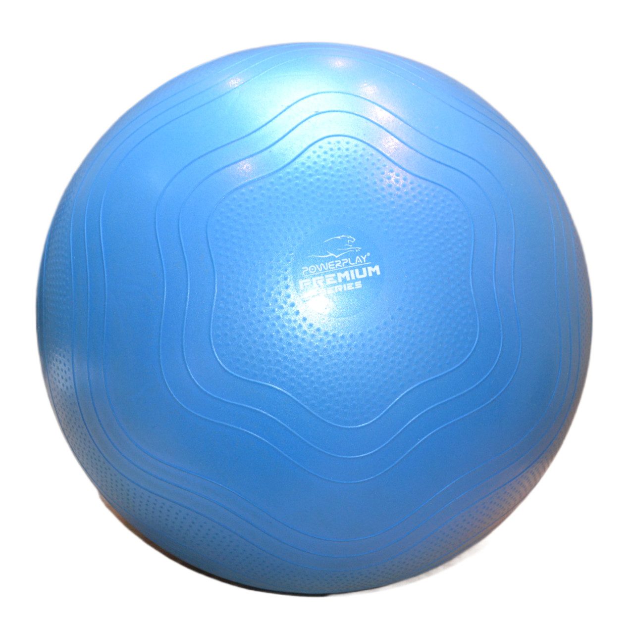 М’яч для фітнесу (фітбол) укріплений PowerPlay 4000 Ø65 cm Premium Gymball Anti-Burst Синій + помпа
