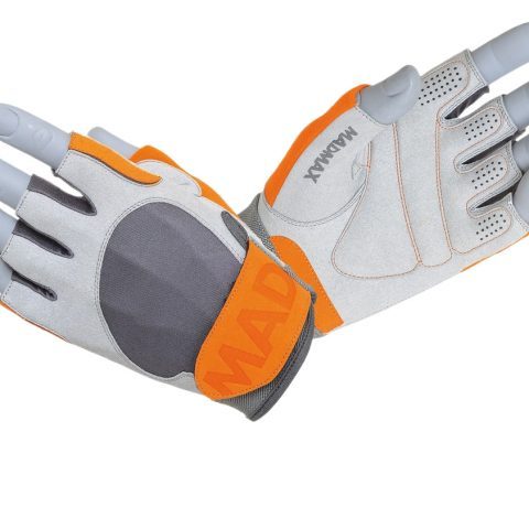 Рукавички для фітнесу MadMax MFG-850 Crazy Grey/Orange XXL