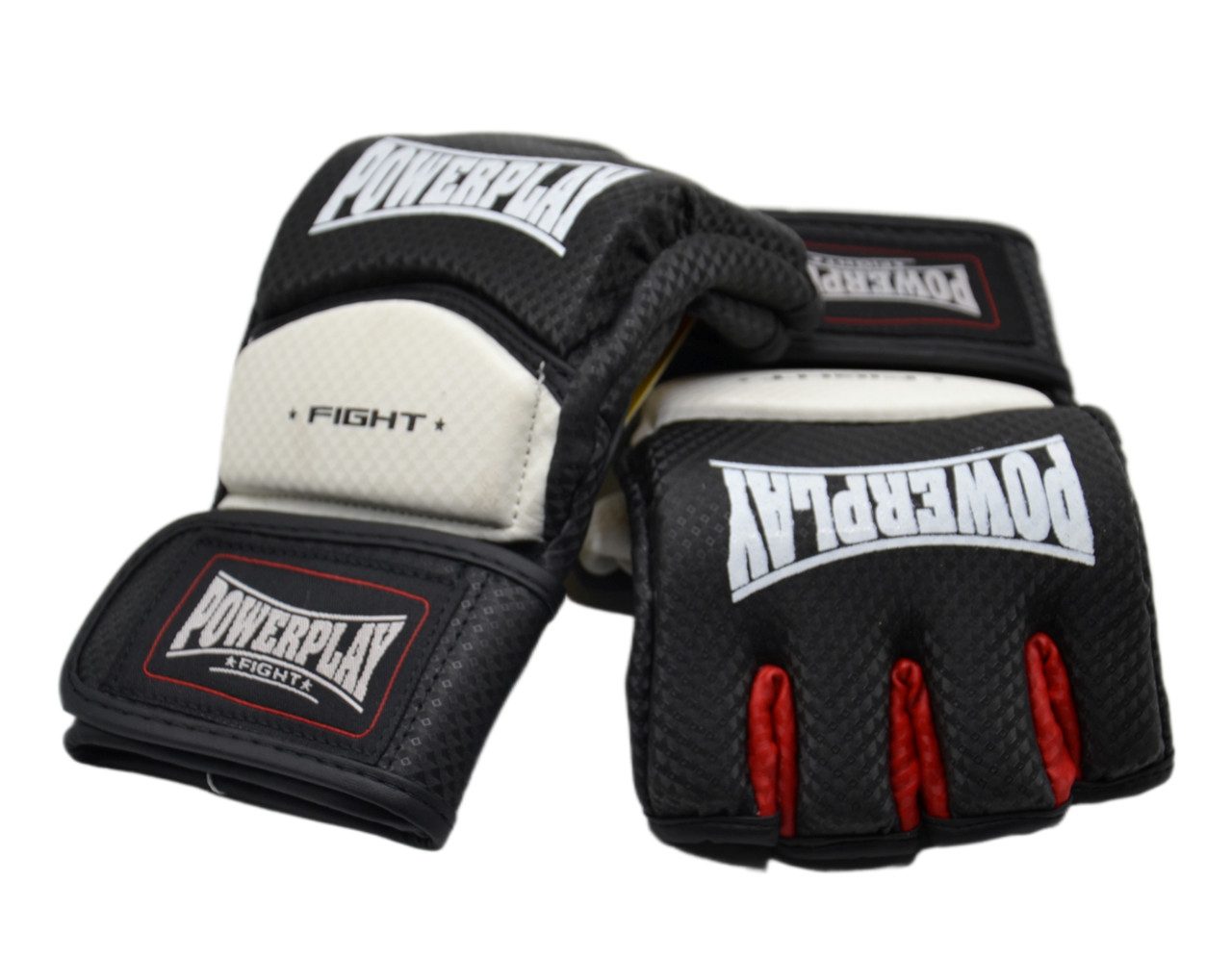 Рукавиці для MMA PowerPlay 3075 Чорні-Білі XL