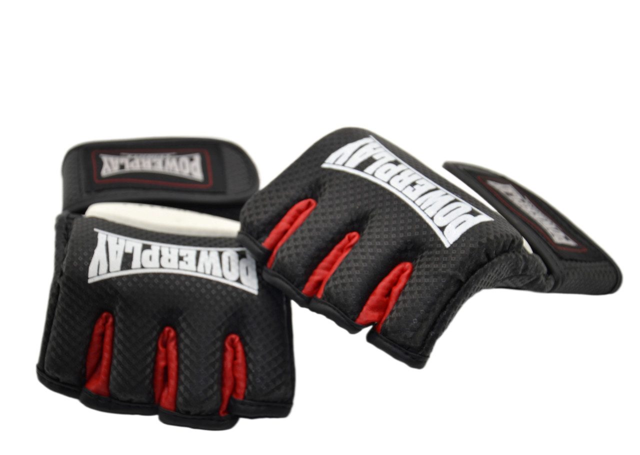 Рукавиці для MMA PowerPlay 3075 Чорні-Білі XL