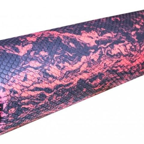 Масажний ролик (роллер) гладкий Power System PS-4089 Hexa Camo Roller Black/Red (60×15см.)