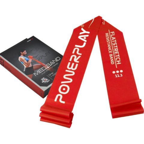 Стрічка-еспандер для фітнесу та реабілітації PowerPlay 4112 0.6мм MediBand Heavy Червона (11кг)