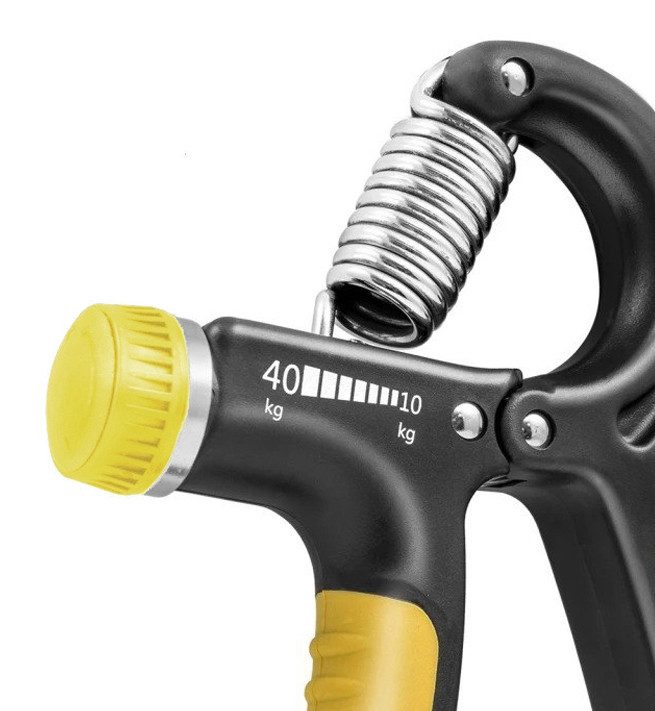 Еспандер кистьовий PowerPlay PP-4323 з регульованим навантаженням 10-40 кг. Strength Grip Чорно-жовтий