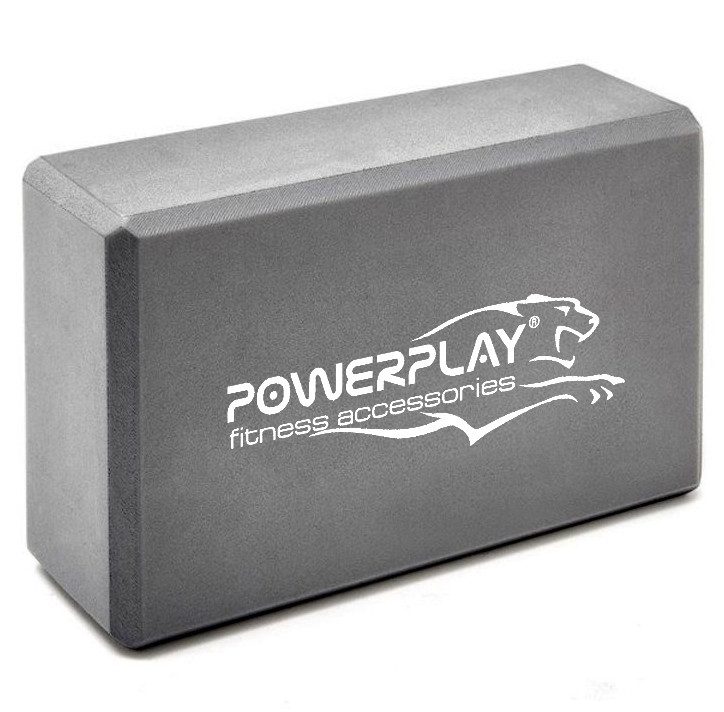 Блок для йоги PowerPlay 4006 Yoga Brick Сірий