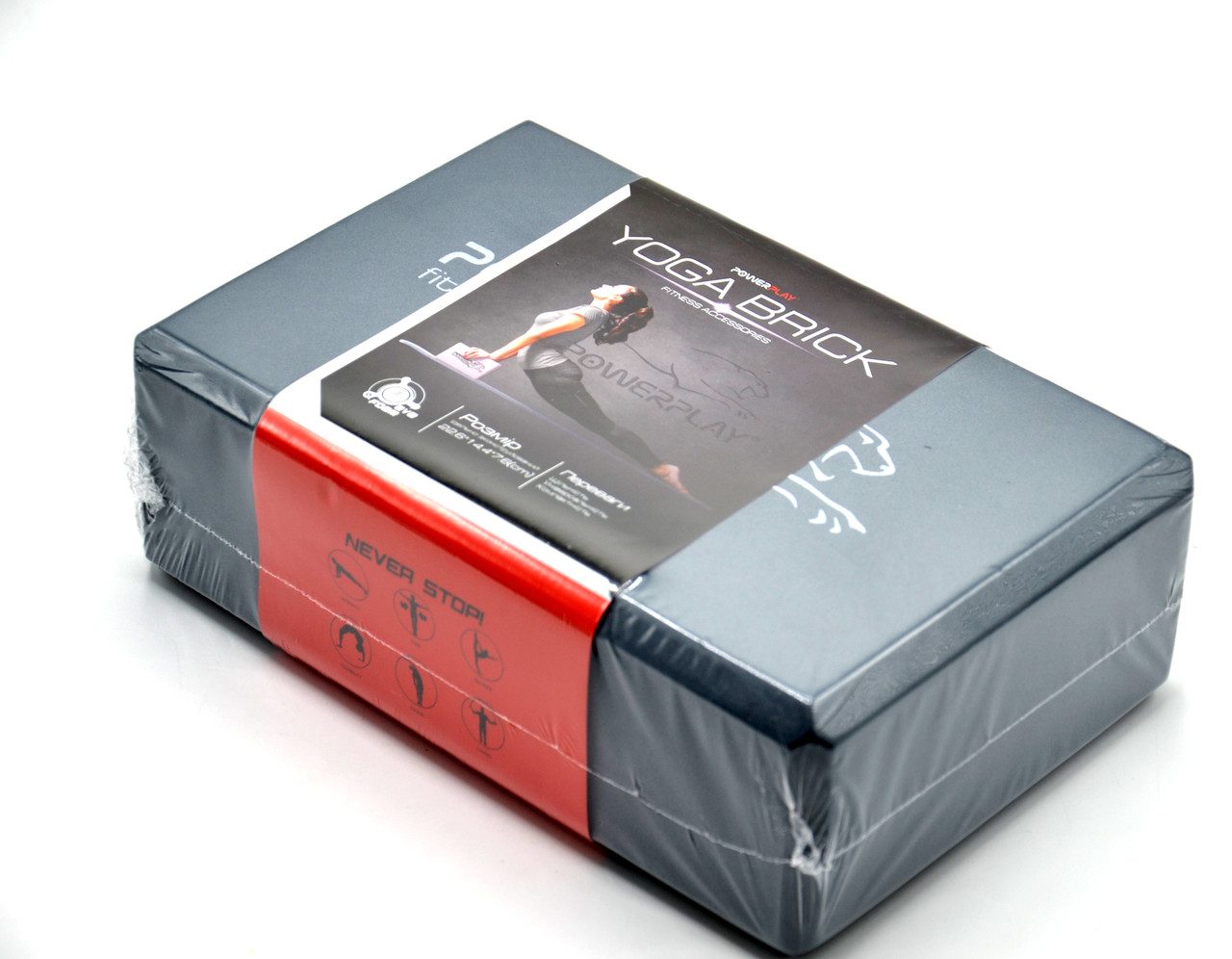Блок для йоги PowerPlay 4006 Yoga Brick Сірий
