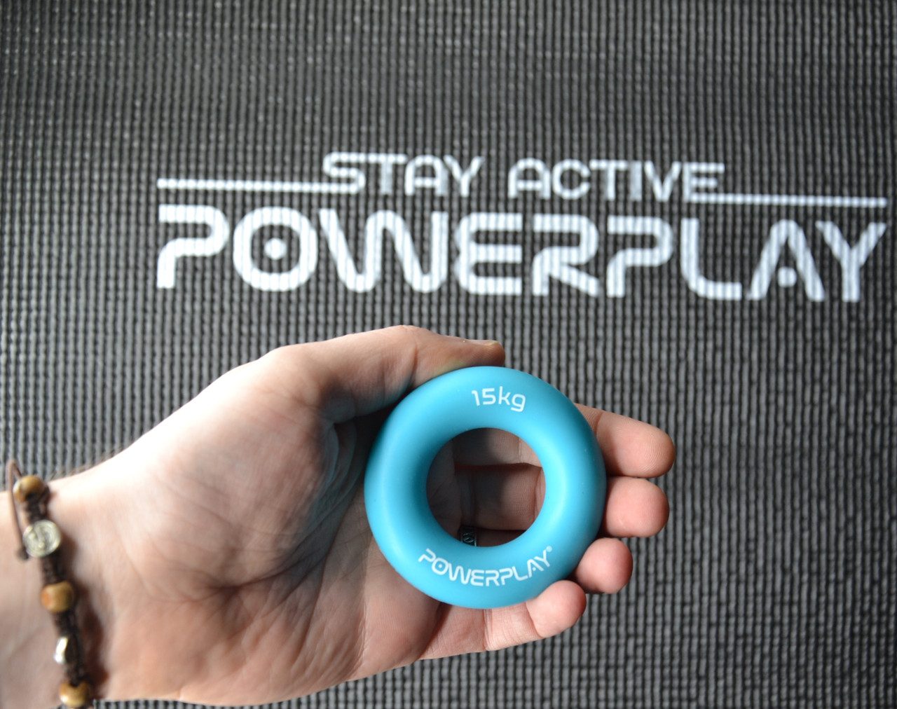 Еспандер кистьовий силіконовий PowerPlay PP-4324 Hand Grip Ring Light 15 кг. Блакитний