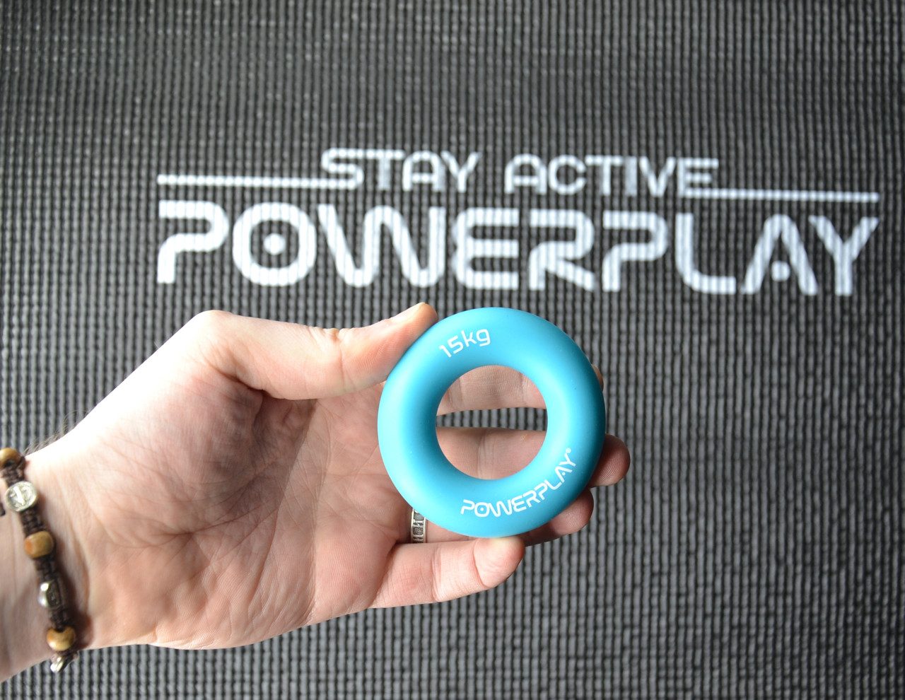 Еспандер кистьовий силіконовий PowerPlay PP-4324 Hand Grip Ring Light 15 кг. Блакитний