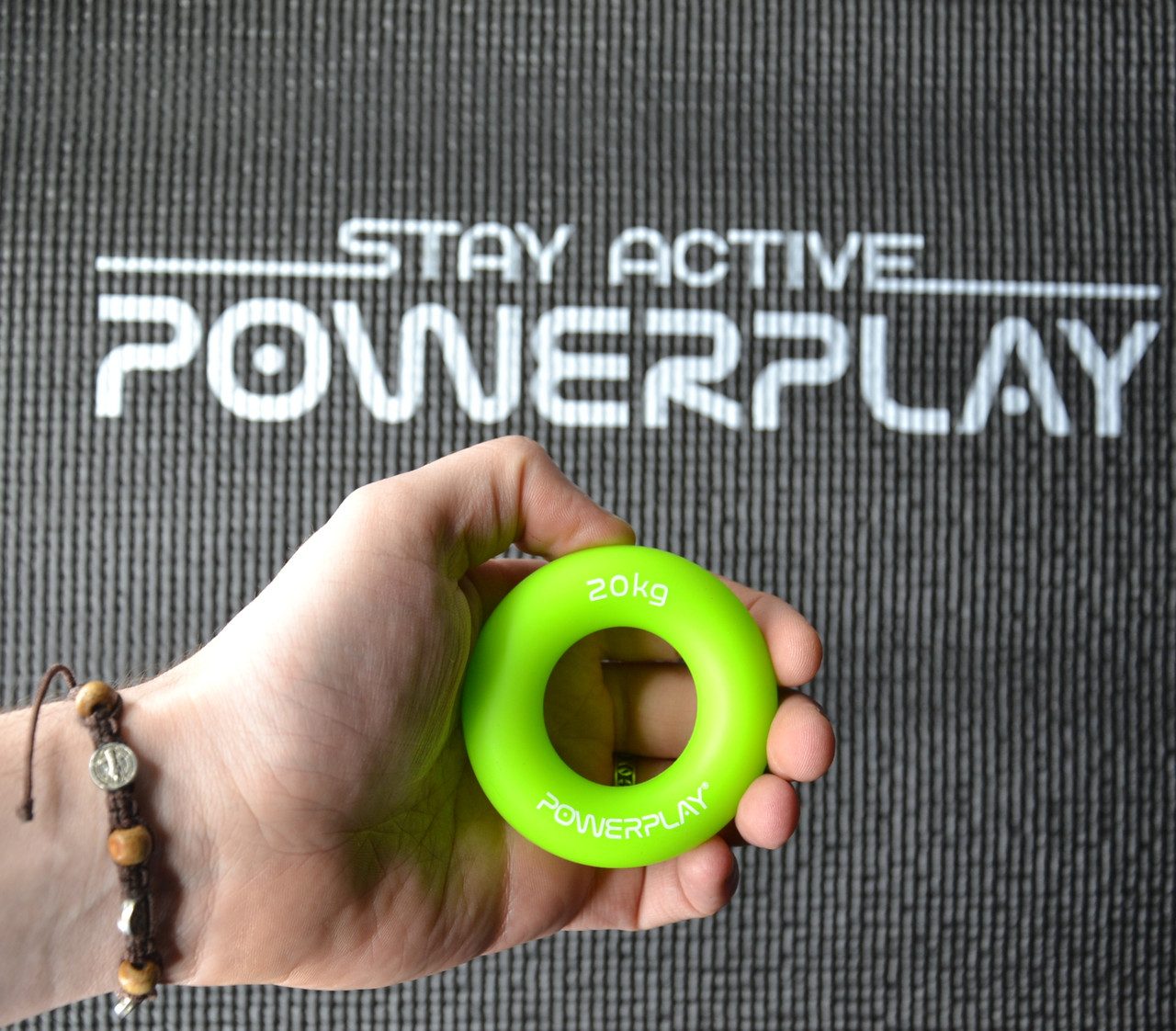Еспандер кистьовий силіконовий PowerPlay PP-4324 Hand Grip Ring Medium 20 кг. Зелений