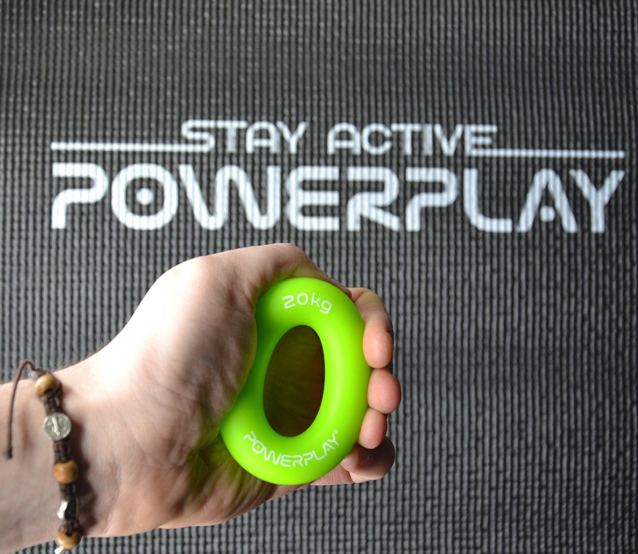 Еспандер кистьовий силіконовий PowerPlay PP-4324 Hand Grip Ring Medium 20 кг. Зелений