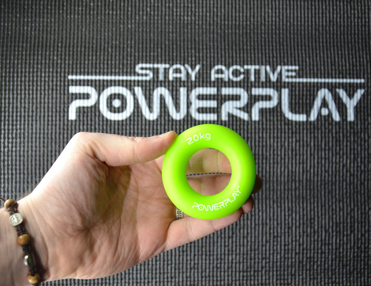 Еспандер кистьовий силіконовий PowerPlay PP-4324 Hand Grip Ring Medium 20 кг. Зелений