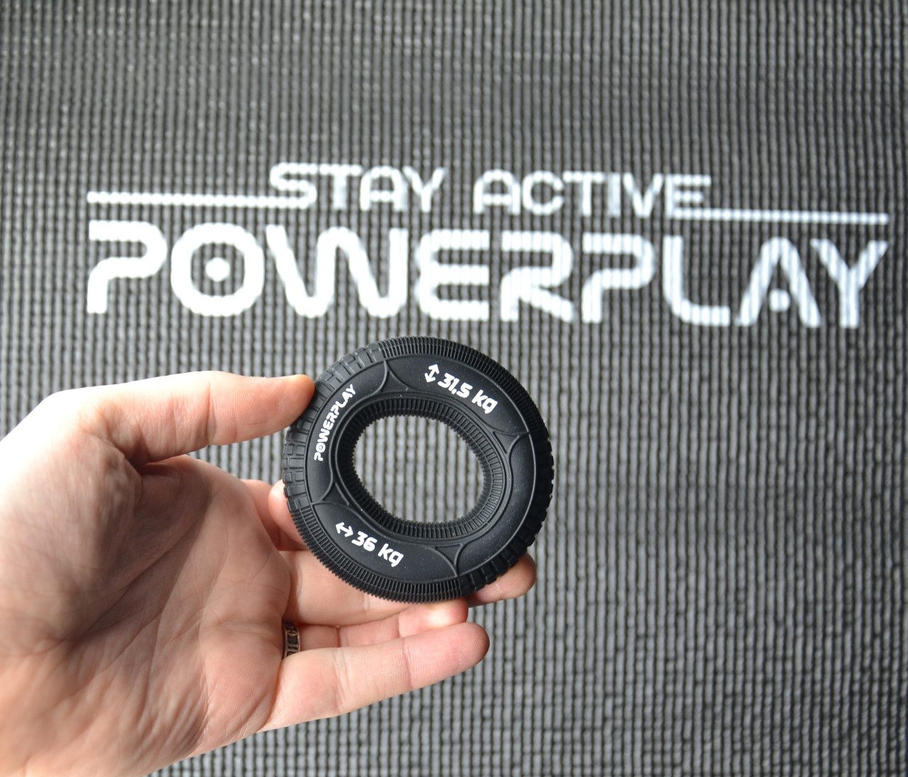 Еспандер кистьовий силіконовий PowerPlay PP-4330 Hand Grip Loops Hard 31.5-36 кг. Чорний