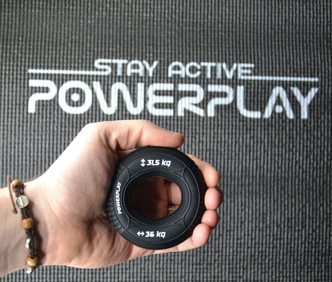 Еспандер кистьовий силіконовий PowerPlay PP-4330 Hand Grip Loops Hard 31.5-36 кг. Чорний
