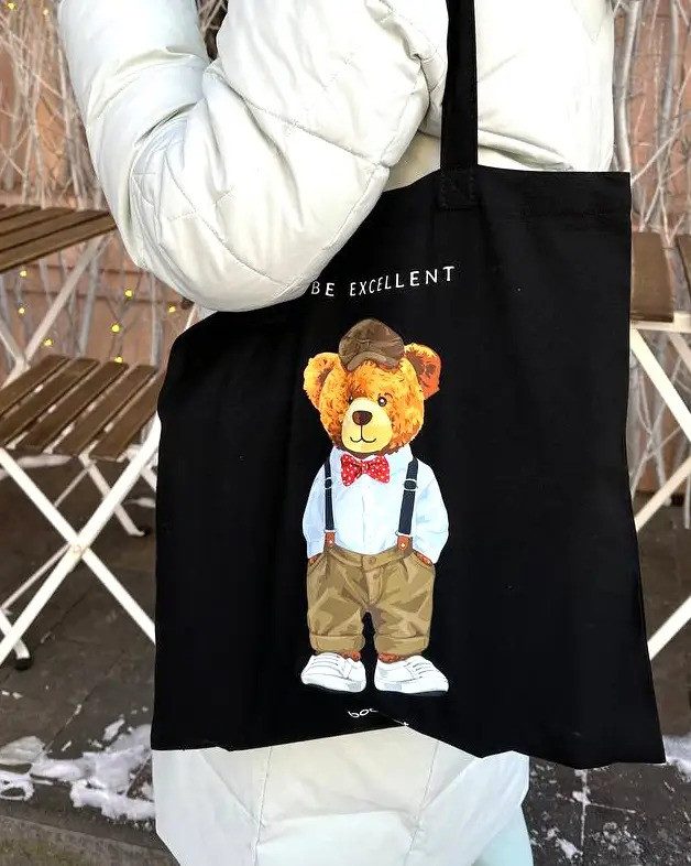 Екошопер BookOpt ВК4057 Teddy Bear (Be Excellent) чорний