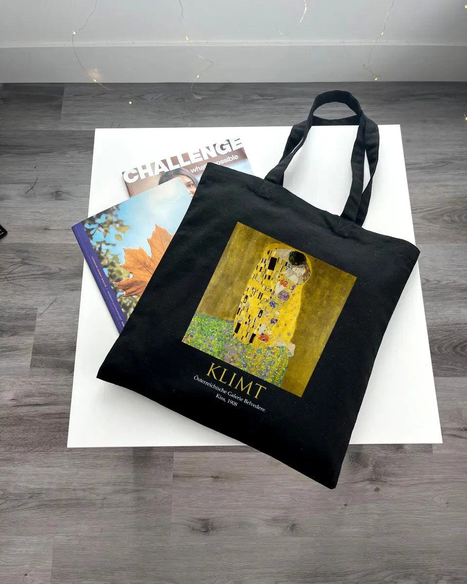 Екошопер BookOpt ВК4064 KLIMT «Поцілунок» Чорний