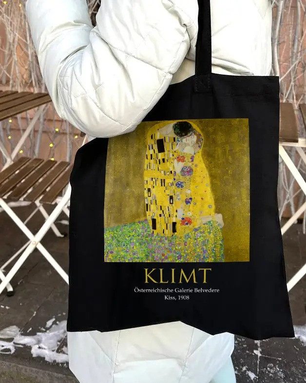 Екошопер BookOpt ВК4064 KLIMT «Поцілунок» Чорний