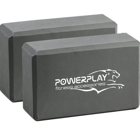 Блоки для йоги 2 шт. PowerPlay 4006 Yoga Brick EVA Сірі (пара)