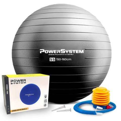 М’яч для фітнесу (фітбол) Power System PS-4011 Ø55 cm PRO Gymball Black