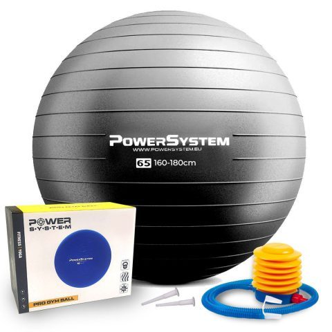 М’яч для фітнесу (фітбол) Power System PS-4012 Ø65 cm PRO Gymball Black