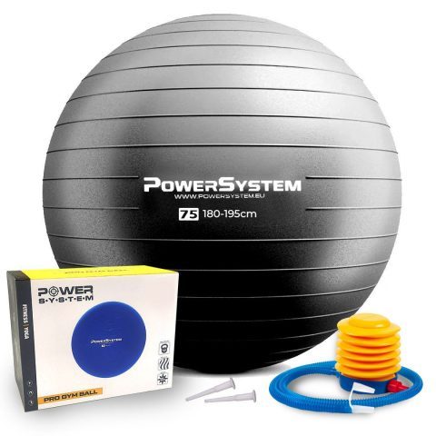 М’яч для фітнесу (фітбол) Power System PS-4013 Ø75 cm PRO Gymball Black