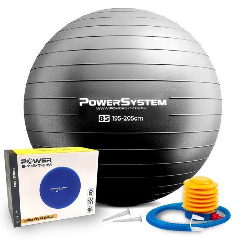 М’яч для фітнесу (фітбол) Power System PS-4018 Ø85 cm PRO Gymball Black