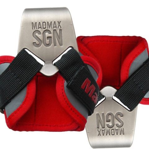 Гаки для тяги на зап’ястя MadMax MFA-330 Lat Hooks Antic silver/Grey/Red