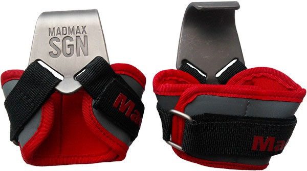 Гаки для тяги на зап’ястя MadMax MFA-330 Lat Hooks Antic silver/Grey/Red