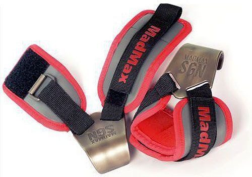 Гаки для тяги на зап’ястя MadMax MFA-330 Lat Hooks Antic silver/Grey/Red