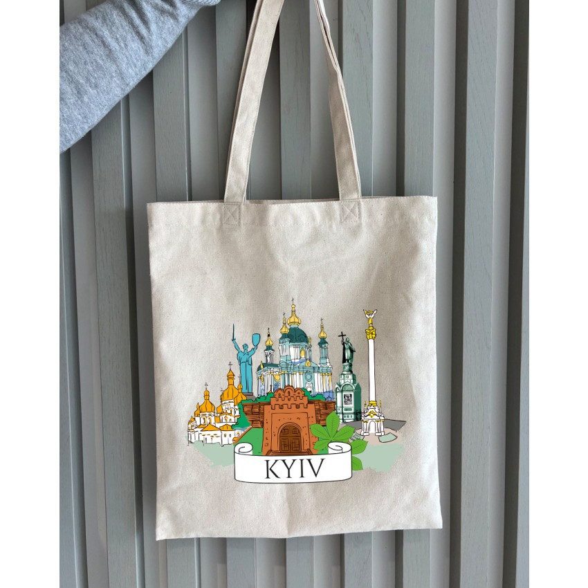 Екошопер BookOpt BK4070 “Київські пейзажі” бежевий