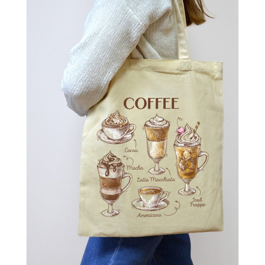 Екошопер BookOpt BK4067 “But first Coffee” бежевий