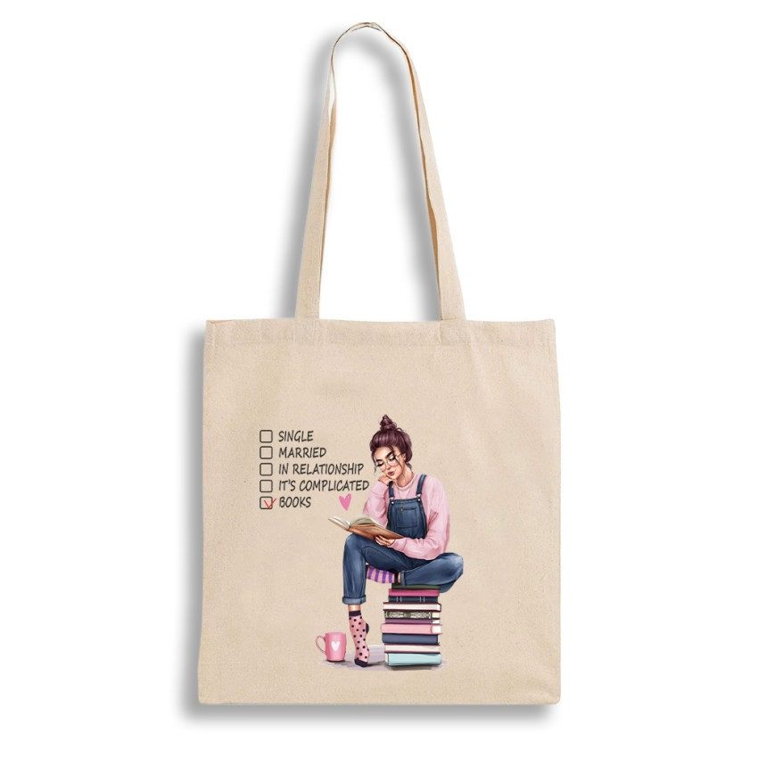 Екошопер BookOpt BK4068 “BOOKS – джерело знань” бежевий