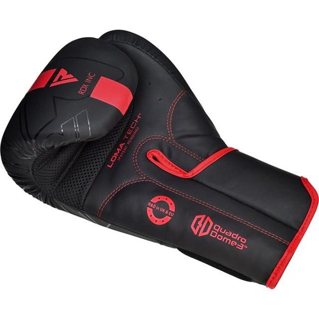 Боксерські рукавиці RDX F6 MATTE RED-6OZ (капа в комплекті)