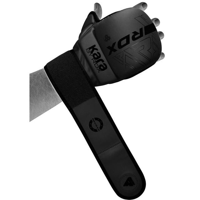 Рукавиці для ММА (Греплінгові рукавички) RDX F6 KARA Matte Black Plus S/M