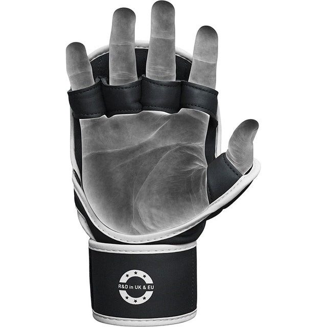 Рукавиці для ММА (Греплінгові рукавички) RDX F6 KARA Matte White Plus L/XL