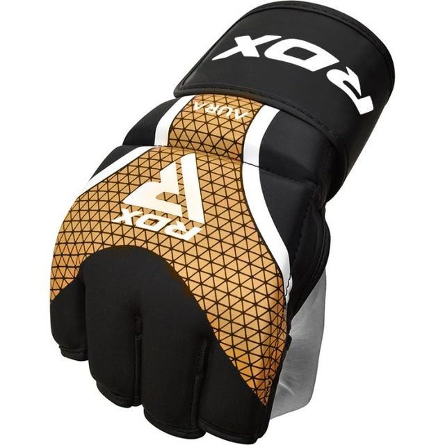Рукавиці для ММА RDX AURA PLUS T-17 Black Golden XL