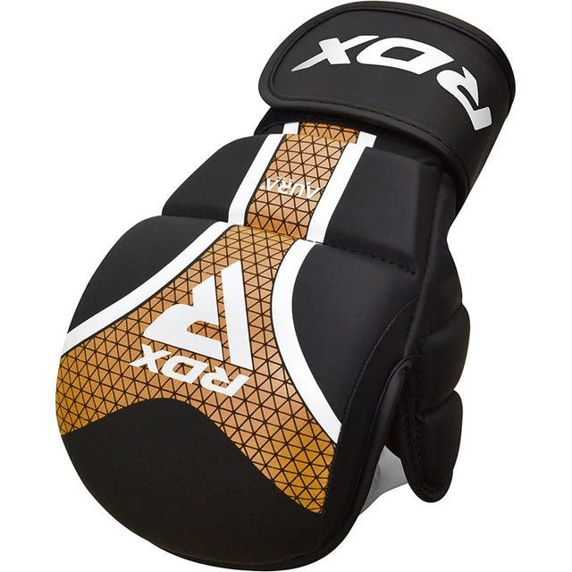 Рукавиці для ММА (Греплінгові рукавички) RDX SHOOTER AURA PLUS T-17 Black Golden XL