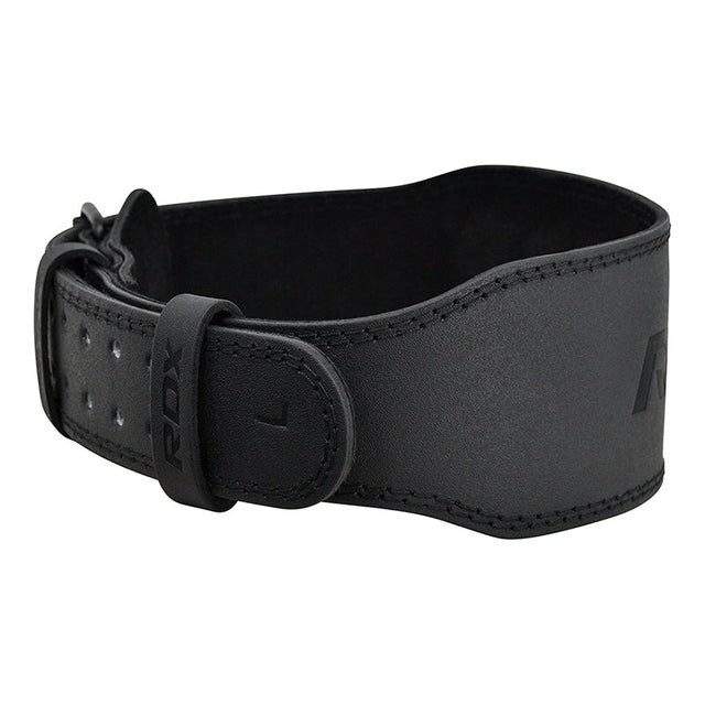 Пояс для важкої атлетики RDX 4 шкіряний Full Black M