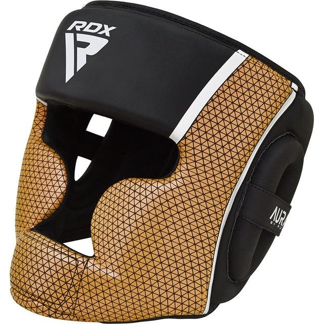 Боксерський шолом RDX AURA PLUS T-17 Black Golden XL